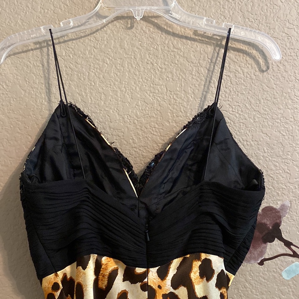Sherri Hill silk animal print gown 4 - Picture 5 of 11
